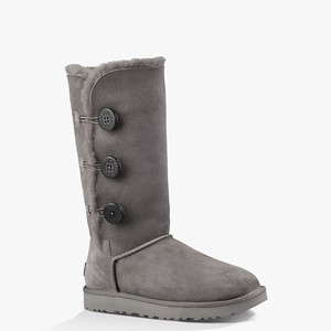 Ugg Bailey Button Triplet II Women Classic Boots Grey (8501JLETU)